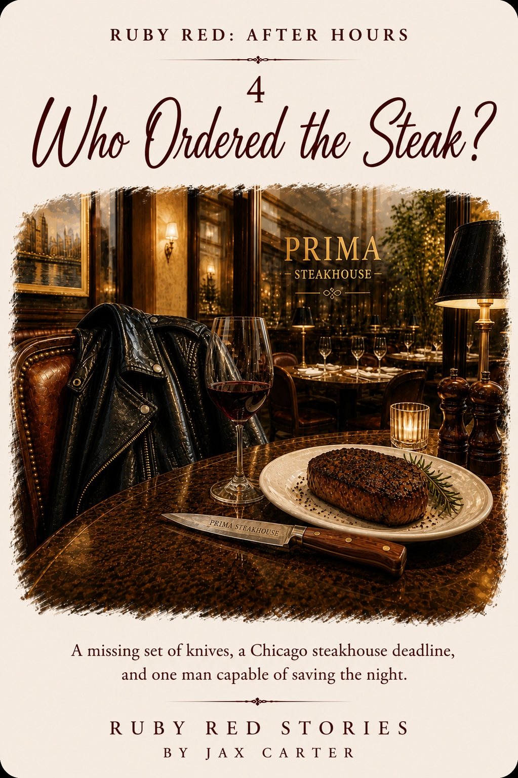 Who ordered the steak? Short romantic story featuring Ruby Red.